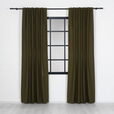 CELIA Linen Look Blackout Curtains – Khaki